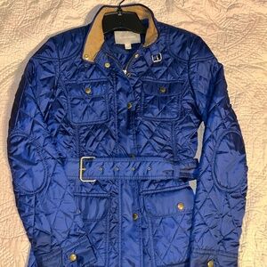 Navy Blue Quilted Jacket w/ Belt (Banana Republic)